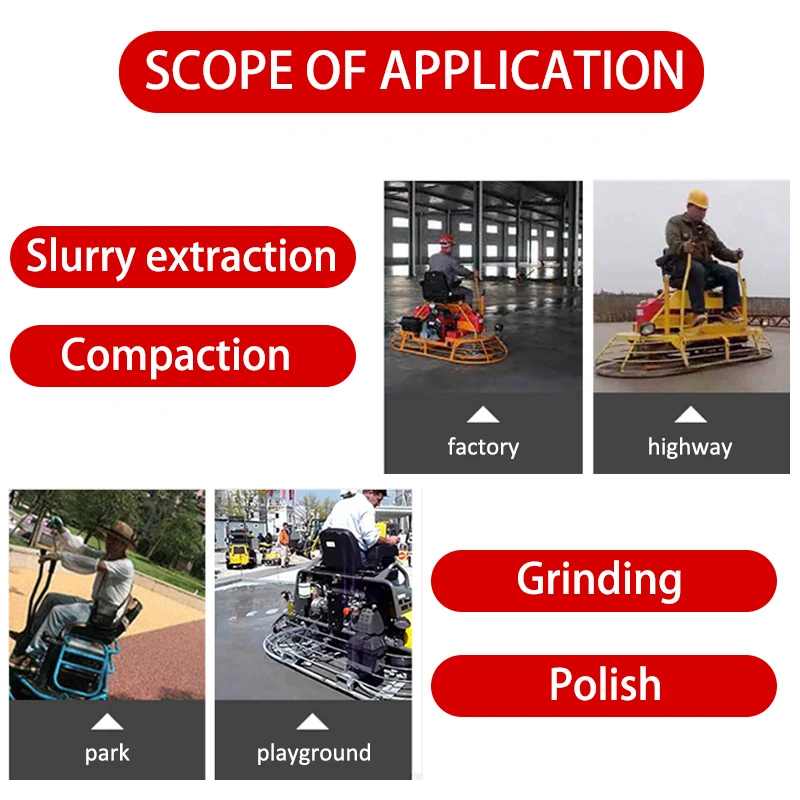 Horizontal Ride-On Power Trowel Machine