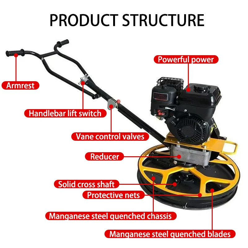 Dia 1000mm Walk Behind Power Trowel Machine